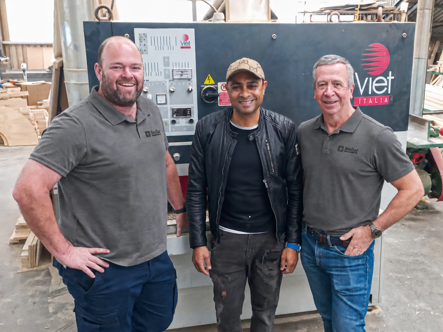 Stellar Woodworks technical support team with customer