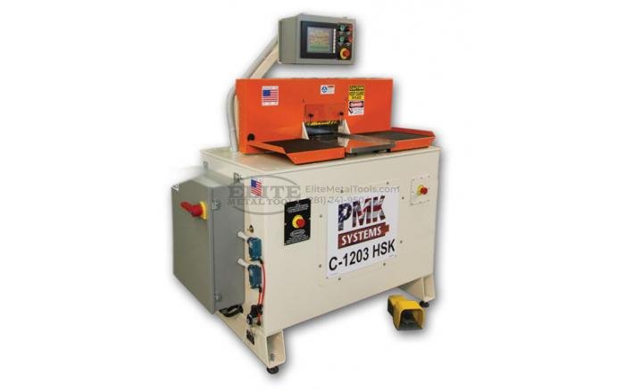 C-1203-HSK-transparent.jpg PMK Systems Coping / End-Matching Machine with Quick Change Spindles and 8” Touch Screen Monitor C-1203 PLC / HSK - Image 1