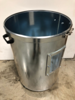 Coima 3 Barrel Waste Cans with Viewing Windows for SHK Series Dust Collectors