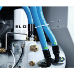 Elgi EN15-125-120T-G2 20 HP 208/230/460 Volt Three Phase Rotary Screw Air Compressor Compressor 120 Gallon Horizontal Tank Mount with Dryer- 125 psi