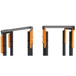 TigerStop TABNR20-T Solid Material Handling Table with 10 Degree Tilted Brackets 22' L x 14.44" W - Image 3