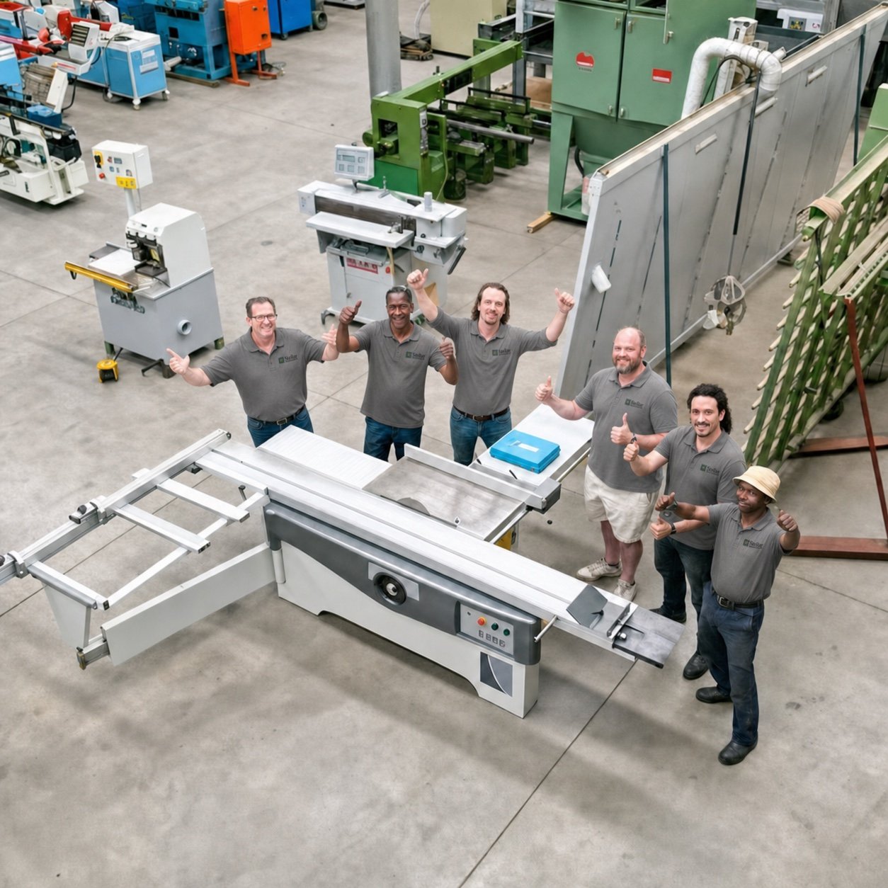 Stellar Woodworks team with industrial woodworking machinery