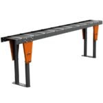 TigerStop TABR22PR-T Plastic Roller Material Handling Table with 10 Degree Tilted Brackets 24' L x 14.44" W