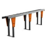 TigerStop TABR22PR-T Plastic Roller Material Handling Table with 10 Degree Tilted Brackets 24' L x 14.44" W - Image 2